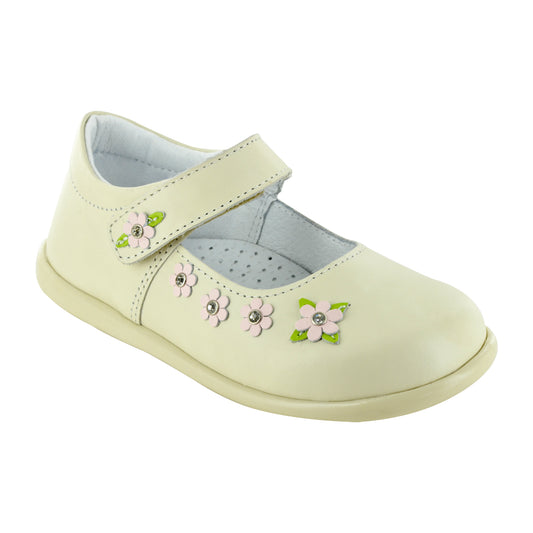 ZAPATO EN PIEL BEBÉ 346 HUESO