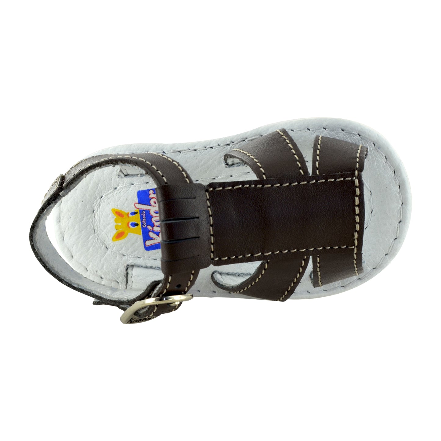 HUARACHE EN PIEL BEBÉ 4376 CAFÉ