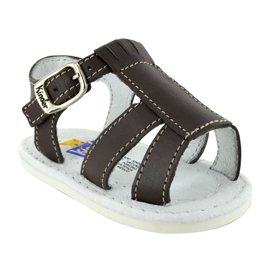 HUARACHE EN PIEL BEBÉ 4376 CAFÉ