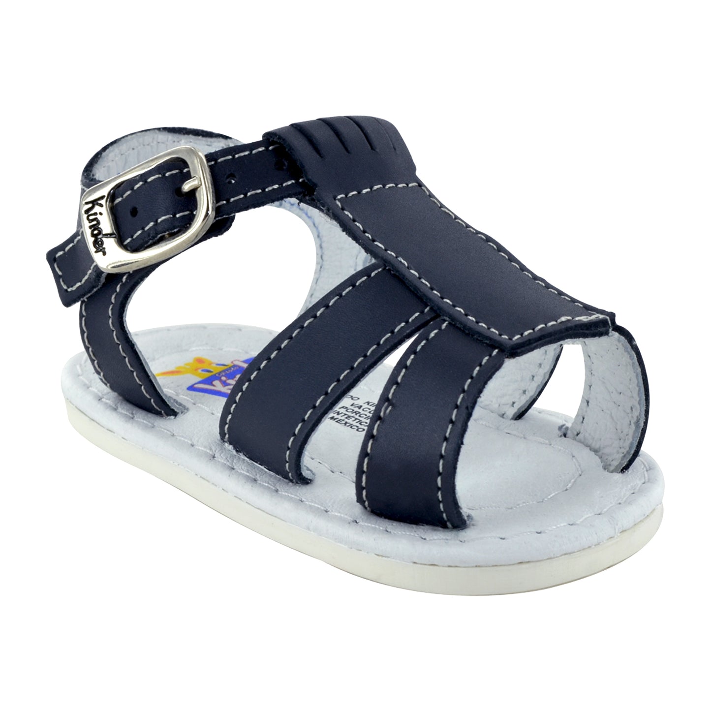 HUARACHE EN PIEL BEBÉ 4376 MARINO