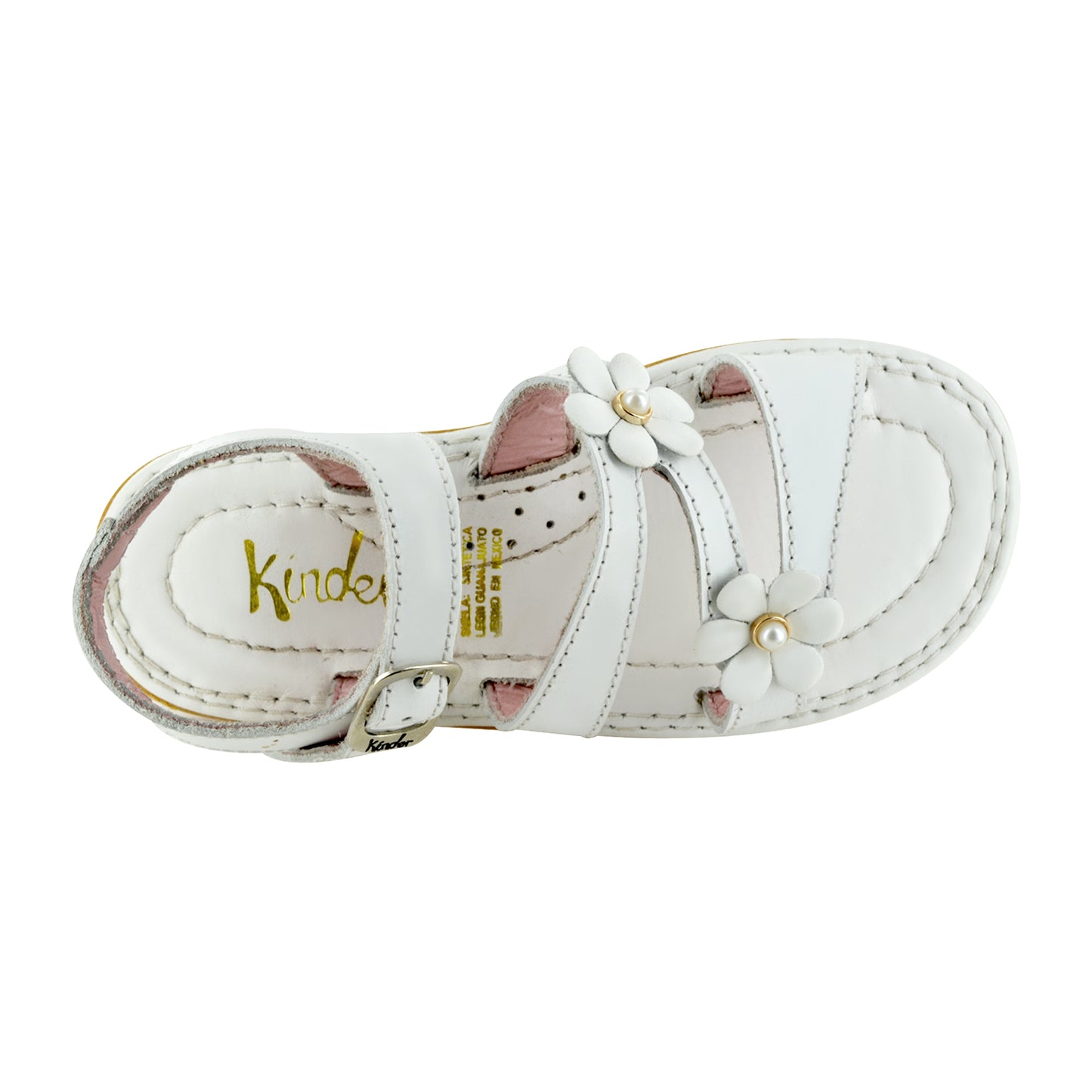 HUARACHE EN PIEL 6615 BLANCO