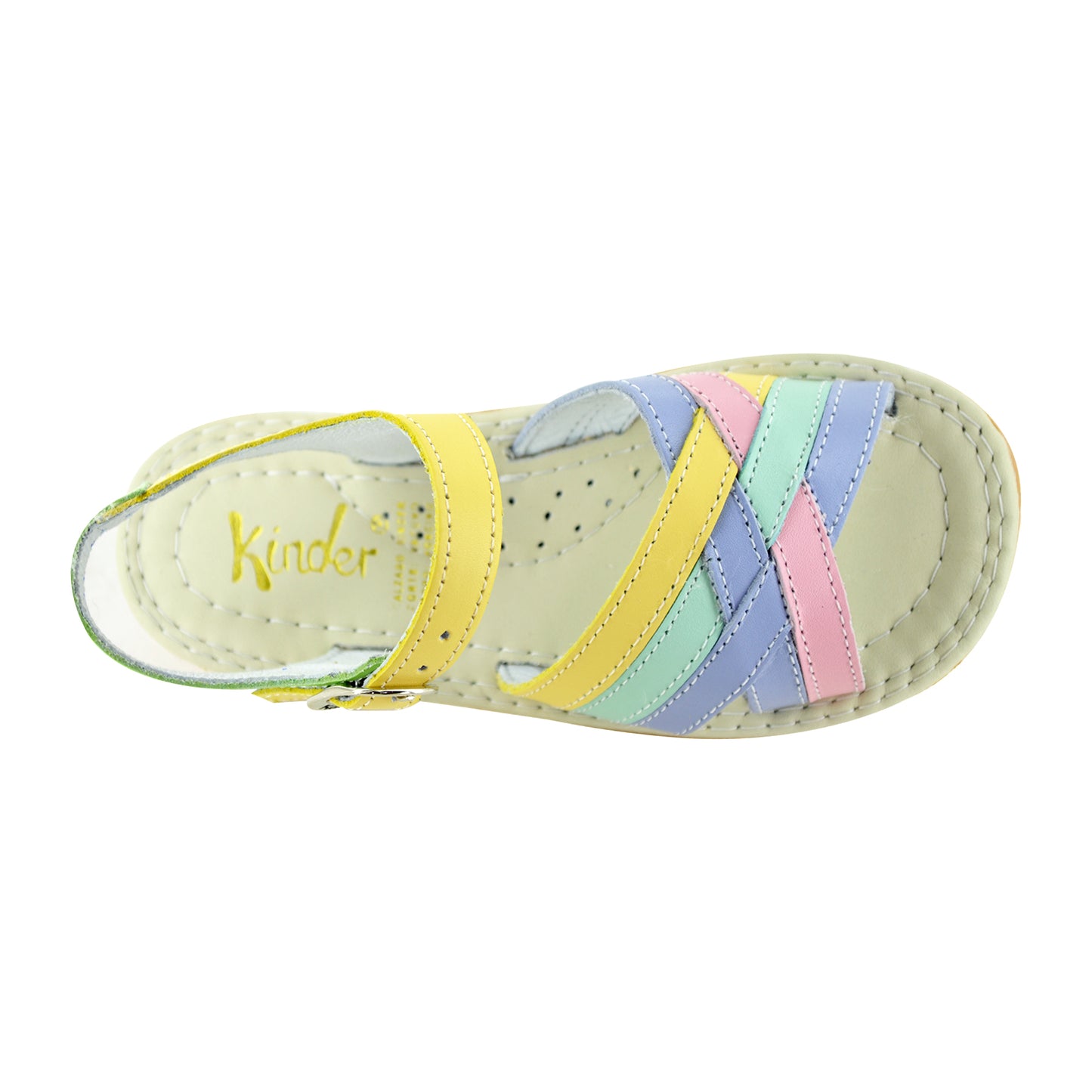 HUARACHE EN PIEL 6655 MULTIPASTEL