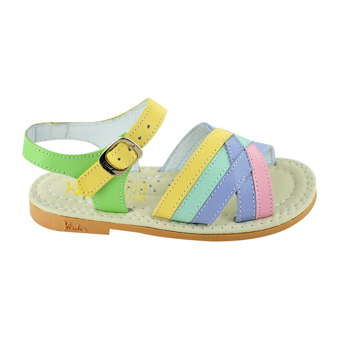 HUARACHE EN PIEL 6655 MULTIPASTEL