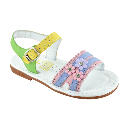 HUARACHE EN PIEL 6671 MULTIPASTEL