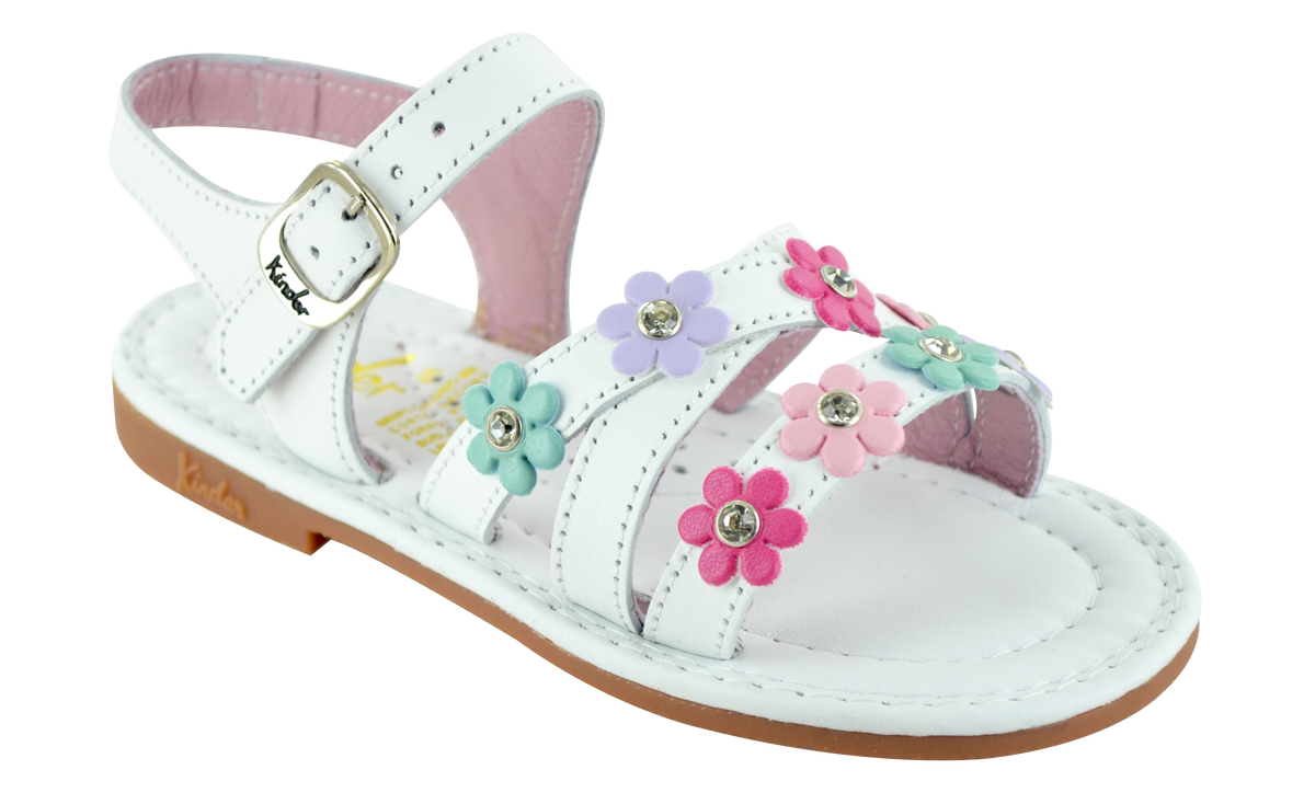Huarache de niña modelo 6694 Blanco Multi