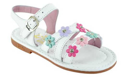 Huarache de niña modelo 6694 Blanco Multi