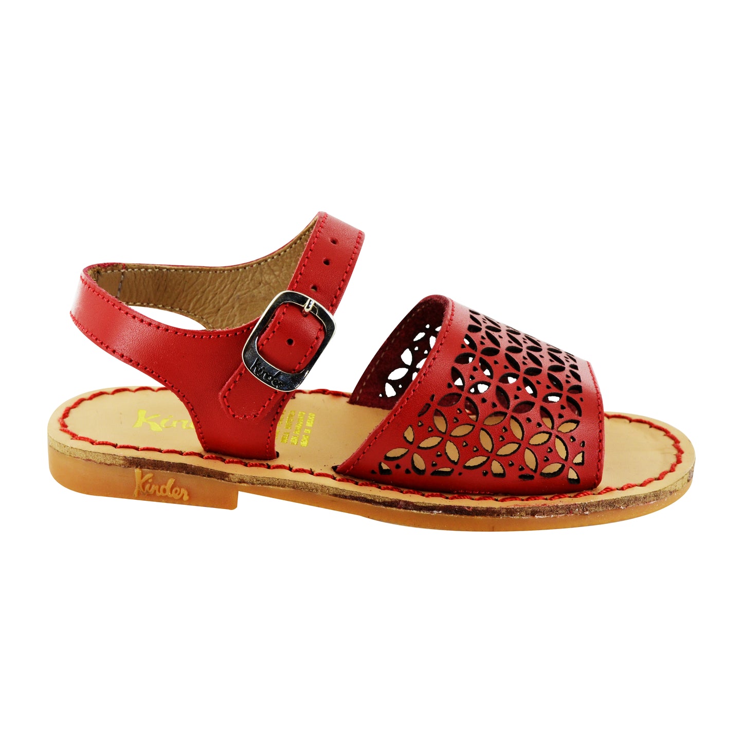 HUARACHE EN PIEL 7229 ROJO