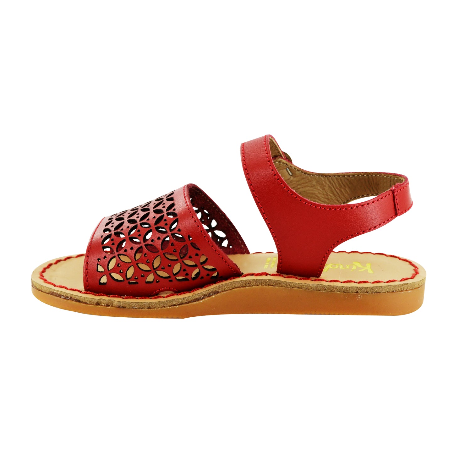 HUARACHE EN PIEL 7229 ROJO