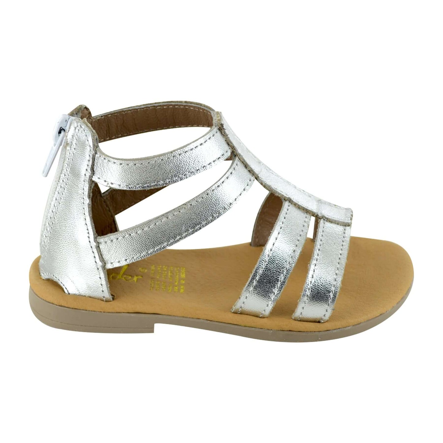 HUARACHE EN PIEL 7903 PLATA