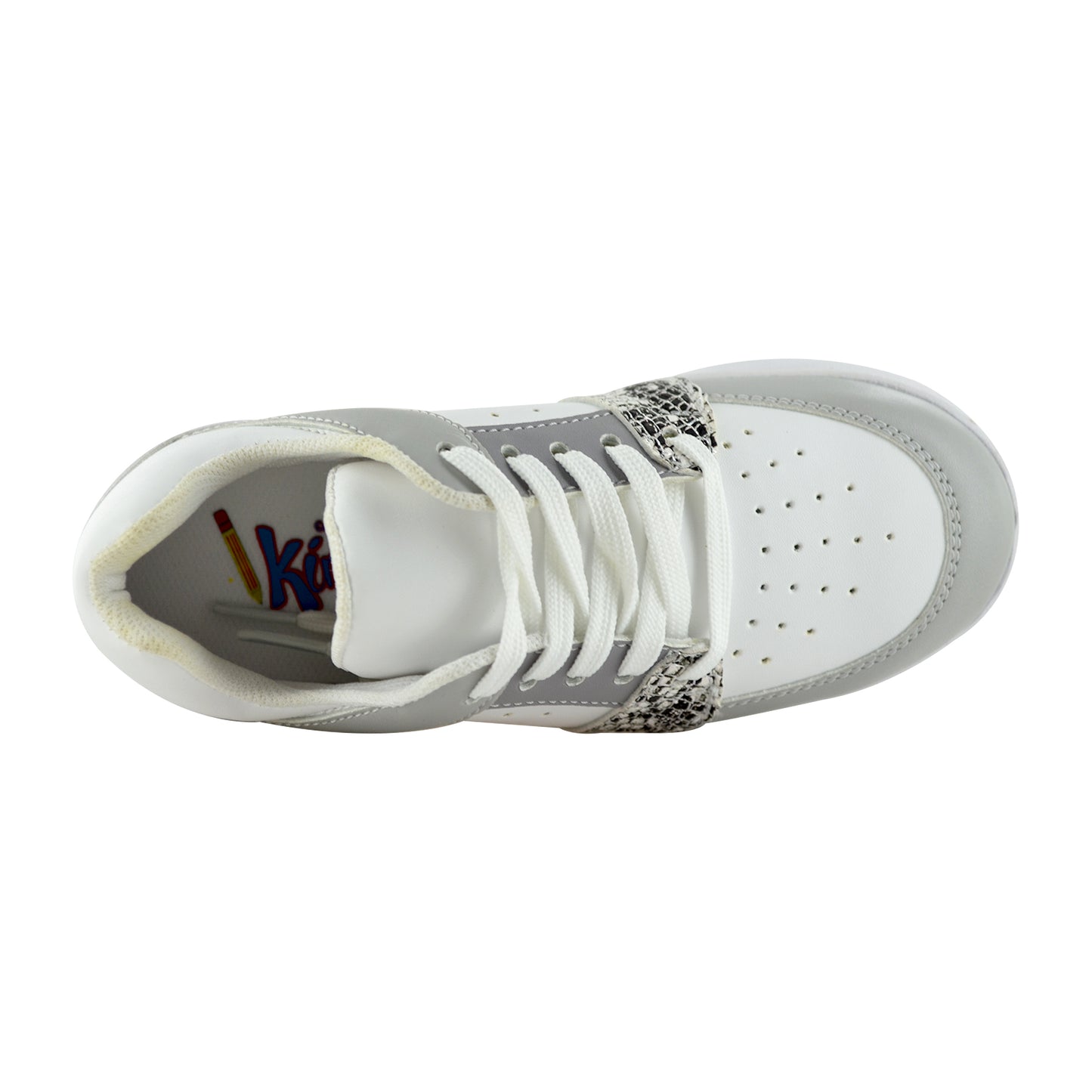 TENIS EN PIEL 8253 GRIS PLATA